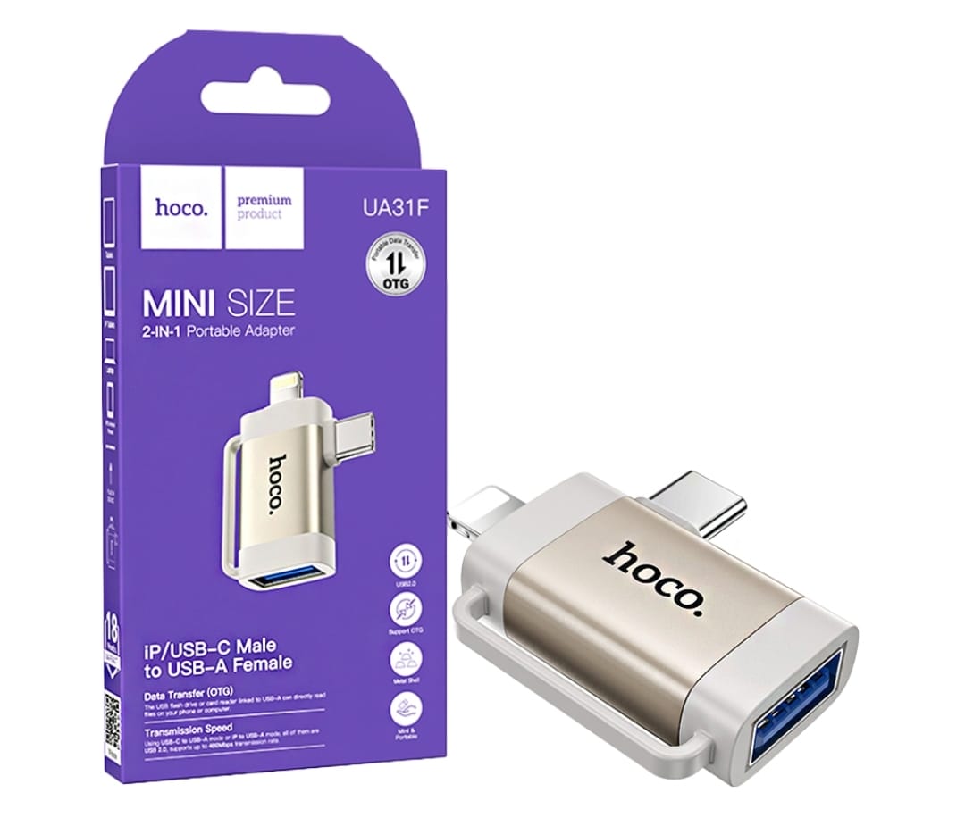 USB To Type-C & iPhone Lightning OTG Adapter
