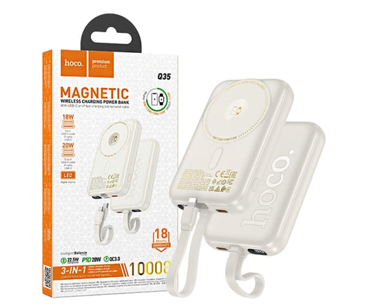 10,000 MAH Wireless & Type-C To Lightning Cable Power Bank