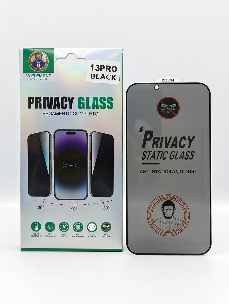 iPhone 13 / 13 Pro / 14 / 16E Privacy Full Glue Glass Protector