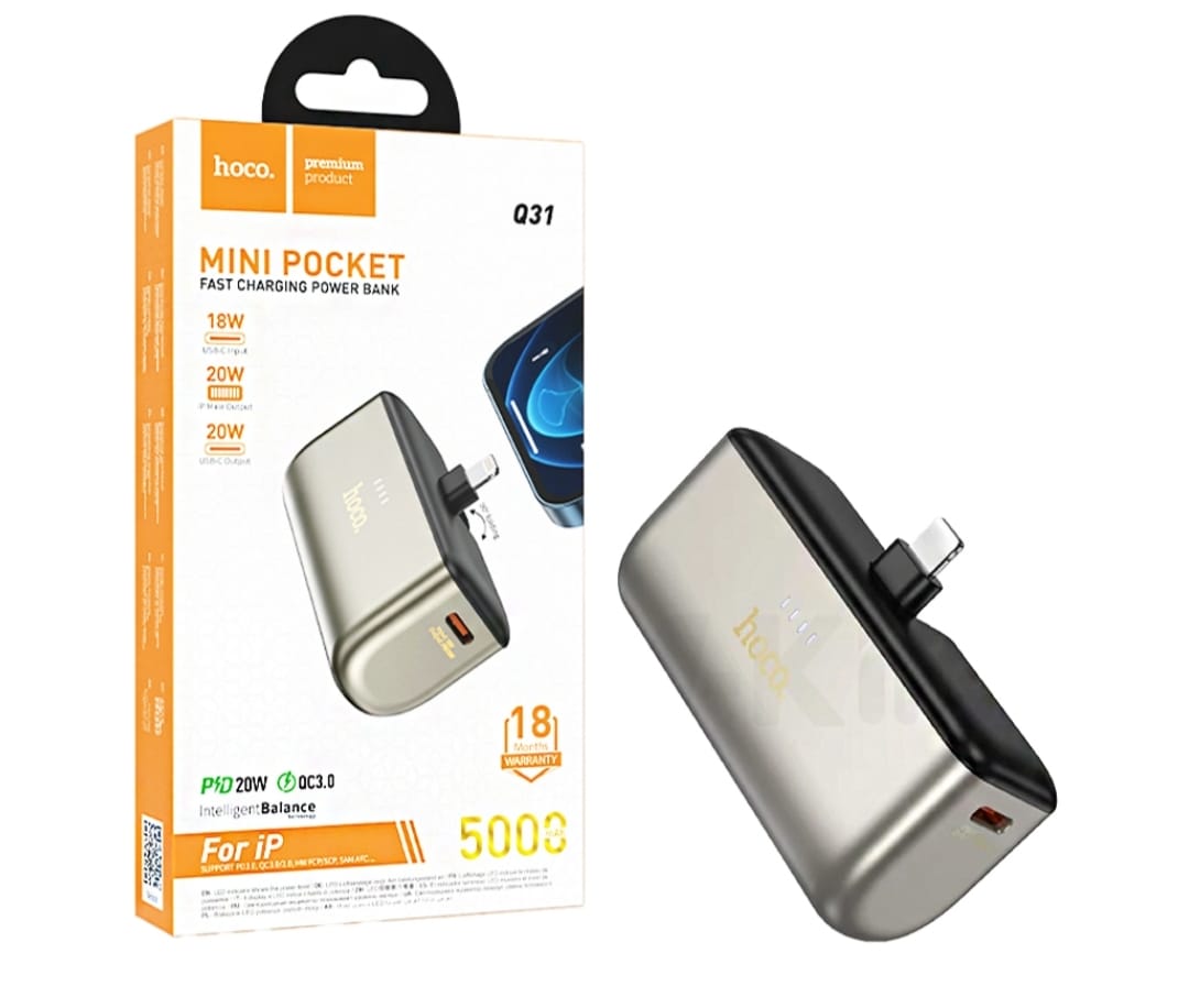 Pocket Size Lightning 5000 MAH Power Bank