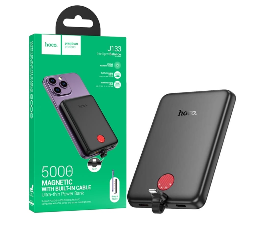 Ultra Slim 5000 MAH Lightning Cable Power Bank