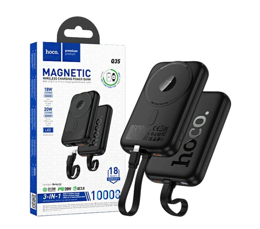 10,000 MAH Wireless & Type-C To Lightning Cable Power Bank