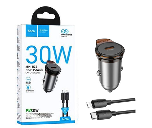 30W Fast Charging Type-C To Lightning Car Charger