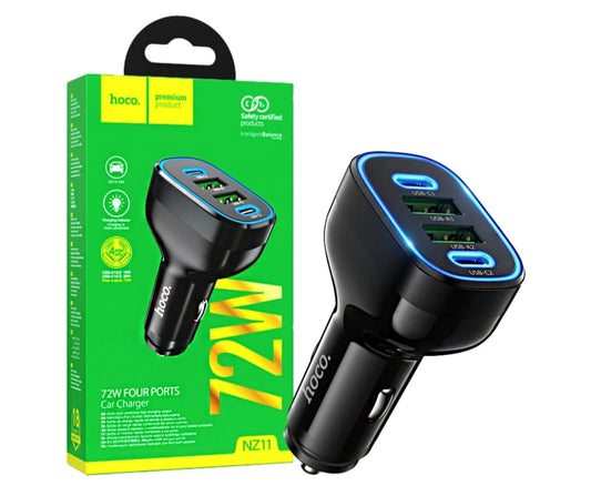 4 In 1 USB & Type-C Car Adapter