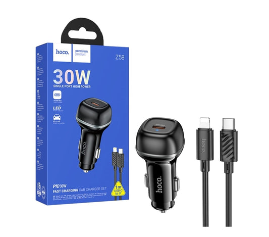 30W Type-C To Lightning Car Charger