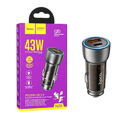 USB & Type-C Fast Charging Car Adapter