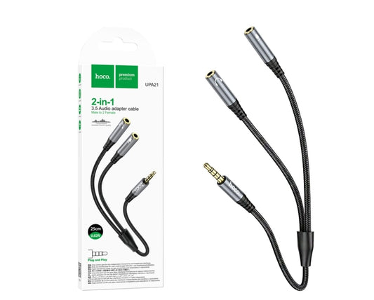 2 in 1 Female AUX To Male AUX OTG Cable